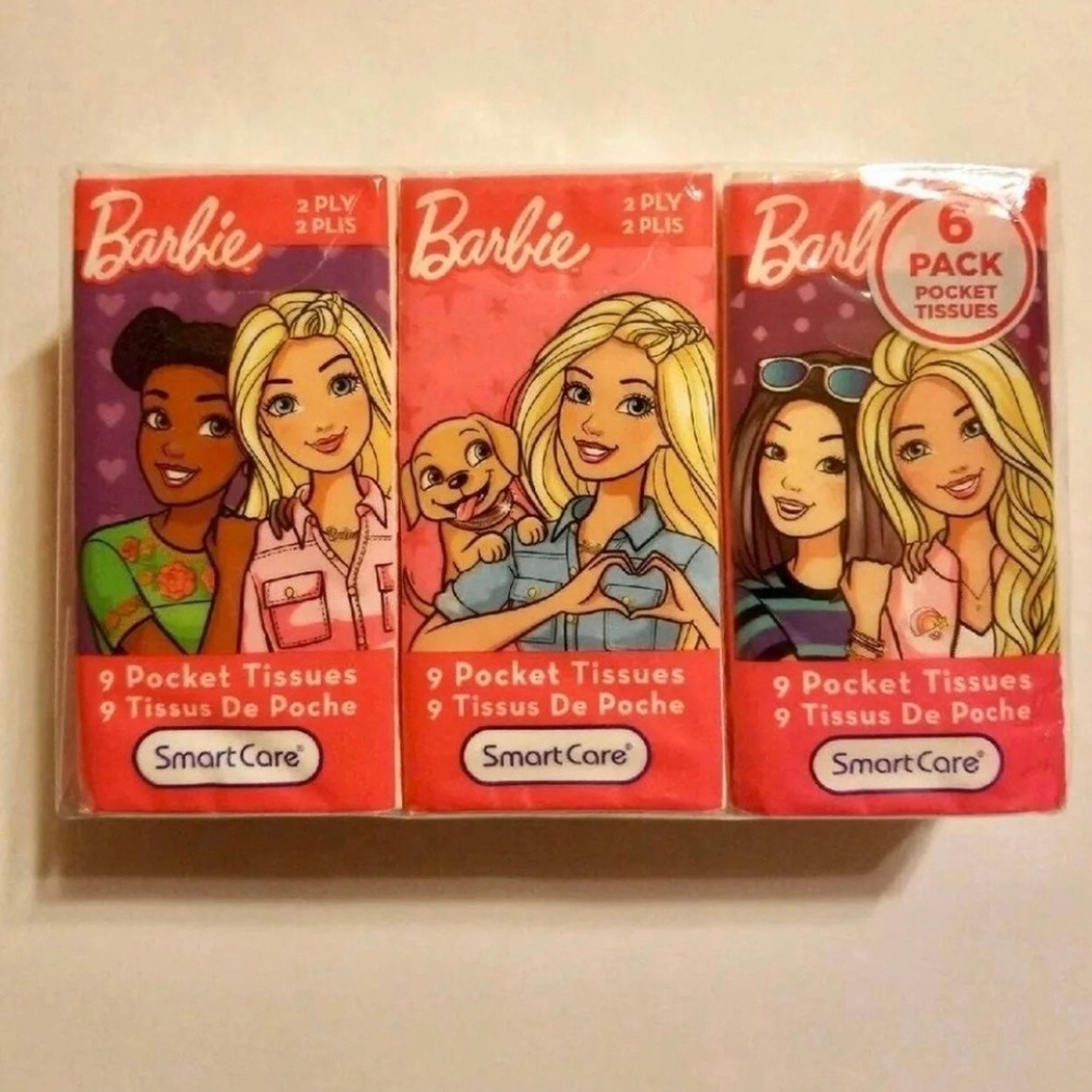 Barbie 6 pack 2-ply tissues